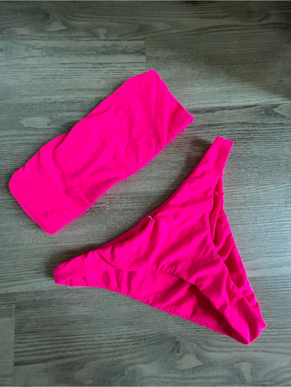 Good American Hot Pink Bikini Set